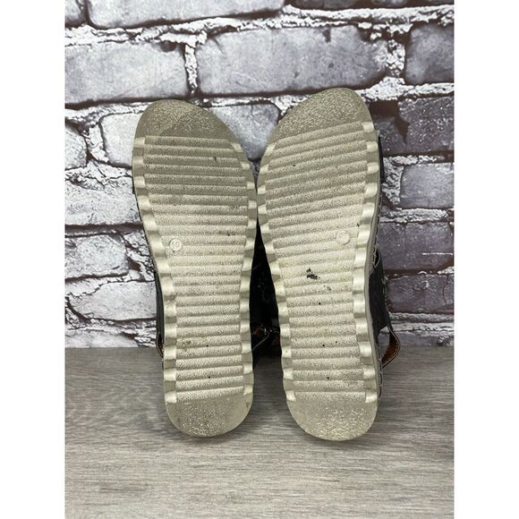 Flexus Spring Step Anatomic Black Leather Rhinestone Strap Sandals Women Sz 10M - Picture 8 of 16